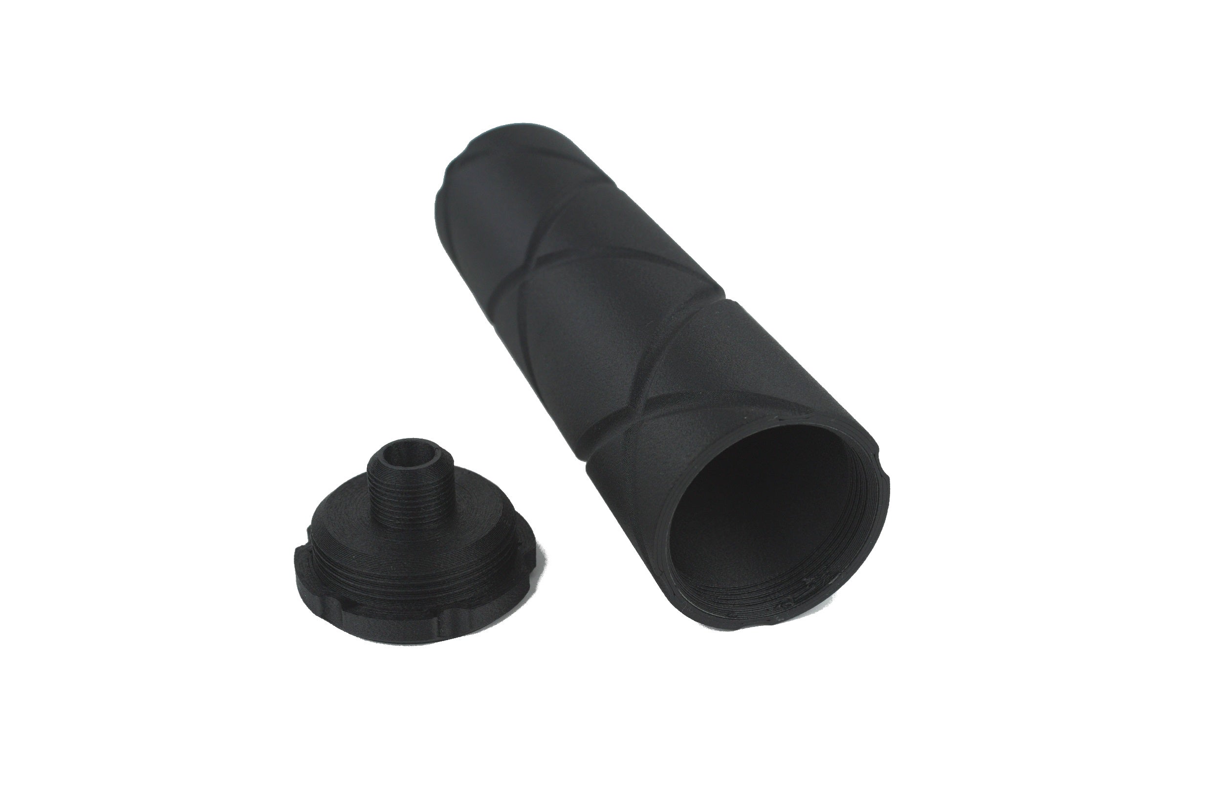 MJM-2 Grooved Gen2 • Tracer Ready Airsoft Mock Suppressor 14mm CCW