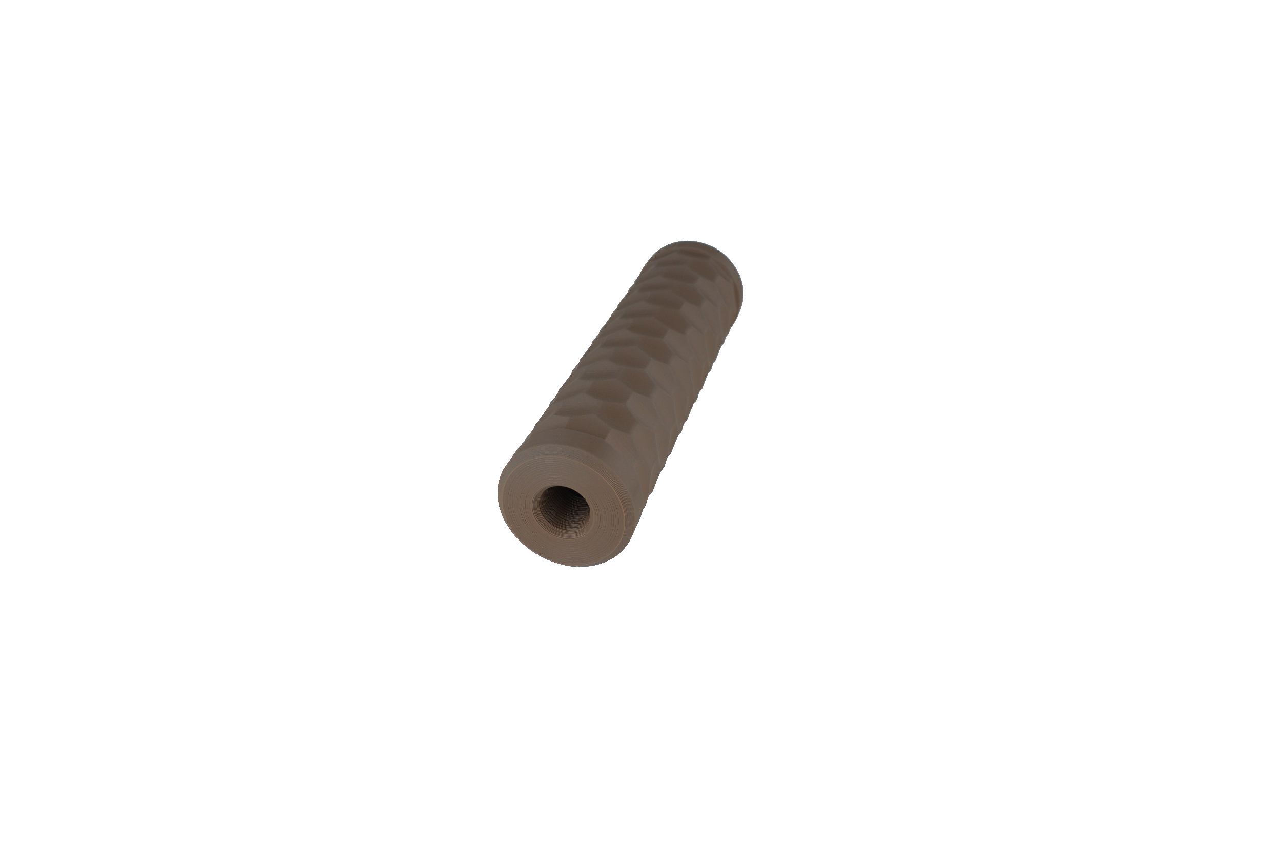 MJM-3 Hexagon (Slim fit 30mm OD) Airsoft Mock Suppressor 14mm CCW FDE (Flat Dark Earth)